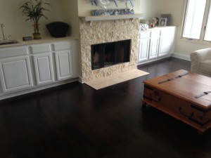 After new hard surface wood flooring was installed