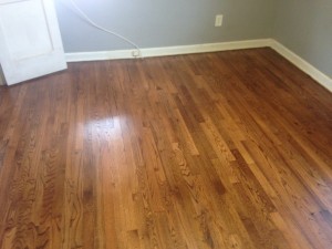 Solid Red Oak wood floor in San Marco, Jacksonville, Florida, after refinishing