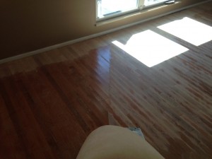 Cross sanding severely cupped wood floor