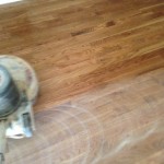 Polyurethane Finishing sanded Severely Cupped Wood Floor.