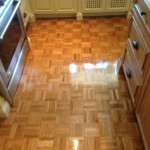 Screening and Re-coating plank and parquet flooring.