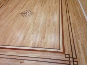 Wood Flooring with Border and central Medallion