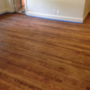 Wooden floor in empty room.