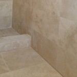 Bathroom floor, wall, and shower - Travertine