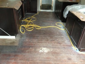 Heart Pine Solid wood flooring before Refinish project