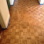 Refinished parquet flooring