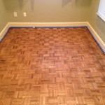 Refinished parquet flooring