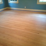 Refinished solid wood flooring