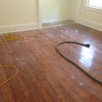 Worn, impressive wood floors in Riverside