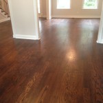 Solid wood floor prior to screening