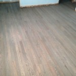 Classic Gray DuraSeal stained wood floor, ready for coating