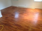 Solid Red Oak floor prior to refinishing