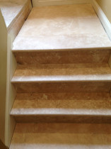 Travertine stairs and landing