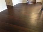 Wire brushed, engineered White Oak wood flooring installed