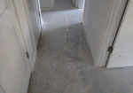 Hallway sub-floor prepped for wood look tile installation