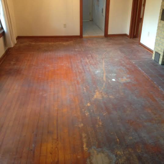 refinished pine floors before and after