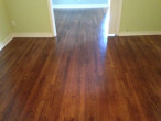 Old solid Red Oak wood flooring after refinishing