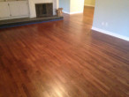 Old solid Red Oak wood flooring after refinishing