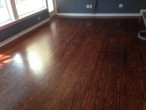 Old solid Red Oak wood flooring after refinishing