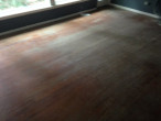 Old solid Red Oak wood flooring before refinishing