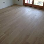 5" wide solid White Oak floor planks installed