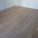 5" wide solid White Oak floor planks installed