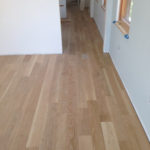 5" wide solid White Oak floor planks installed
