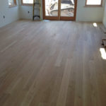 5" wide solid White Oak floor planks installed