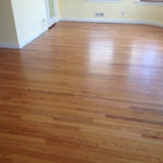 Old solid Red Oak wood floors after refinishing