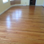 Old solid Red Oak wood floors after refinishing