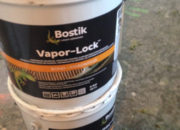 Ready to apply Bostik Vapor-Lock adhesive for White Oak Flooring installation