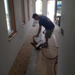 Solid White Oak flooring going in over adhesive over plywood subfloor