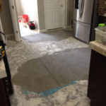 Leveling the concrete subfloor