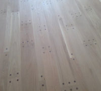 Existing pegged look white oak flooring