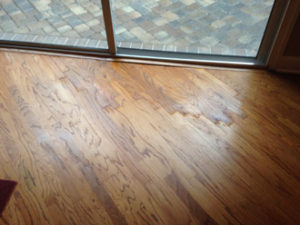 Finished wood floor repair