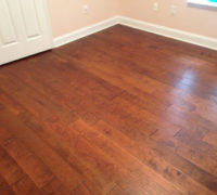 Hand scraped Birch wood flooring installed