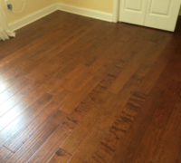 Hand scraped Birch wood flooring installed