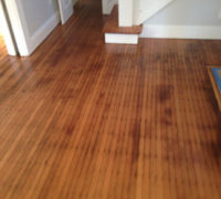 Old Quarter Sawn White Oak wood floor after refinishing