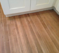 Radiator edger refinishing kitchen Quarter Sawn White Oak wood floors