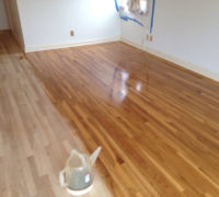 Refinishing sanded wood floors