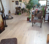 European White Oak wood flooring installed