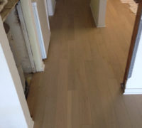 Oak hardwood flooring installed