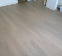 Oak hardwood flooring installed