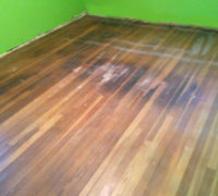 Old White Oak wood flooring needs refinishing