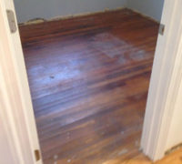 Old White Oak wood flooring needs refinishing