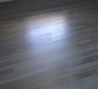 Refinished and custom stained White Oak wood flooring