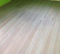 Refinished and custom stained White Oak wood flooring