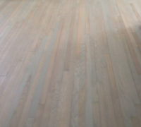 Refinished and custom stained White Oak wood flooring