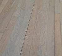 Refinished and custom stained White Oak wood flooring