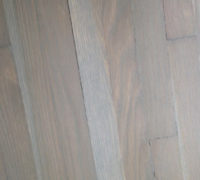 Refinished and custom stained White Oak wood flooring